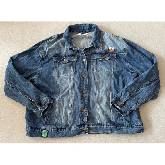 Disney Jackets & Blazers - Disney Store Toy Story 25th Anniversary Denim Embroidered Trucker Jacket Sz XXL